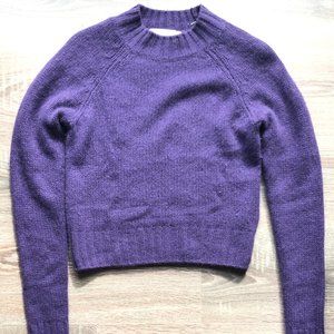 Vince Shrunken Purple Cashmere Sweater
